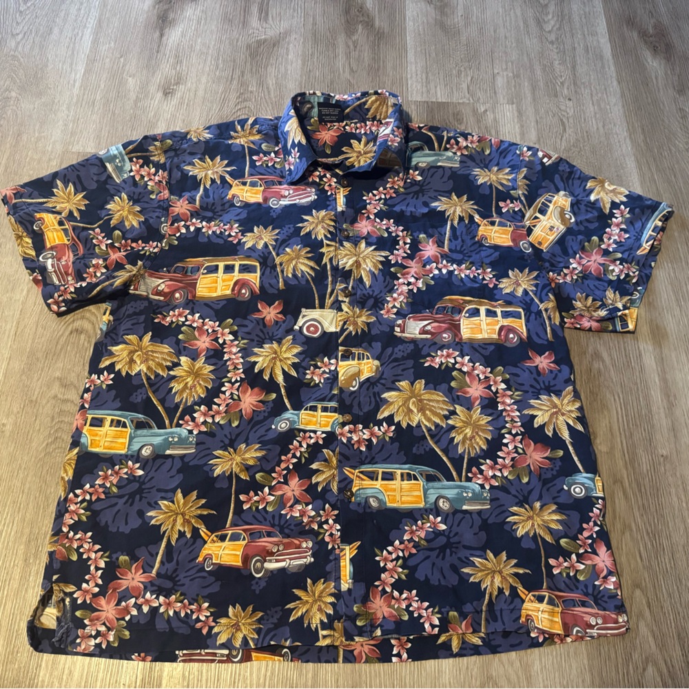 Vintage High Seas Trading Co Hawaiian Multicolor Button Shirt Mens